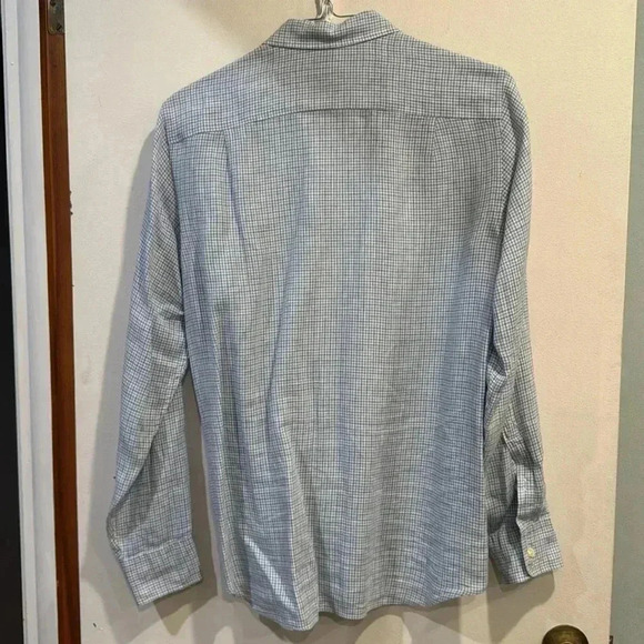 J Crew Men’s Plaid Linen Button Down Shirt - Small - Picture 4 of 7